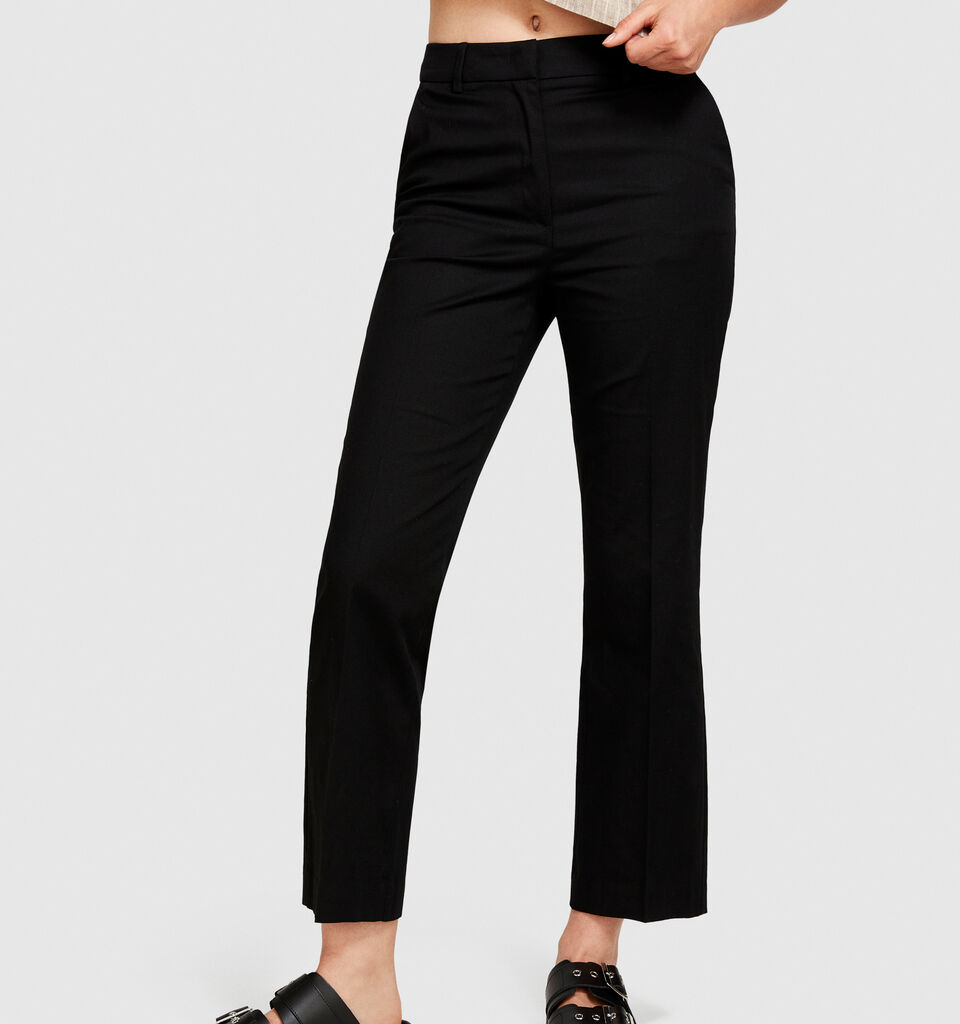 High-waisted trousers - women's high-waisted trousers - Black | Sisley image number 4